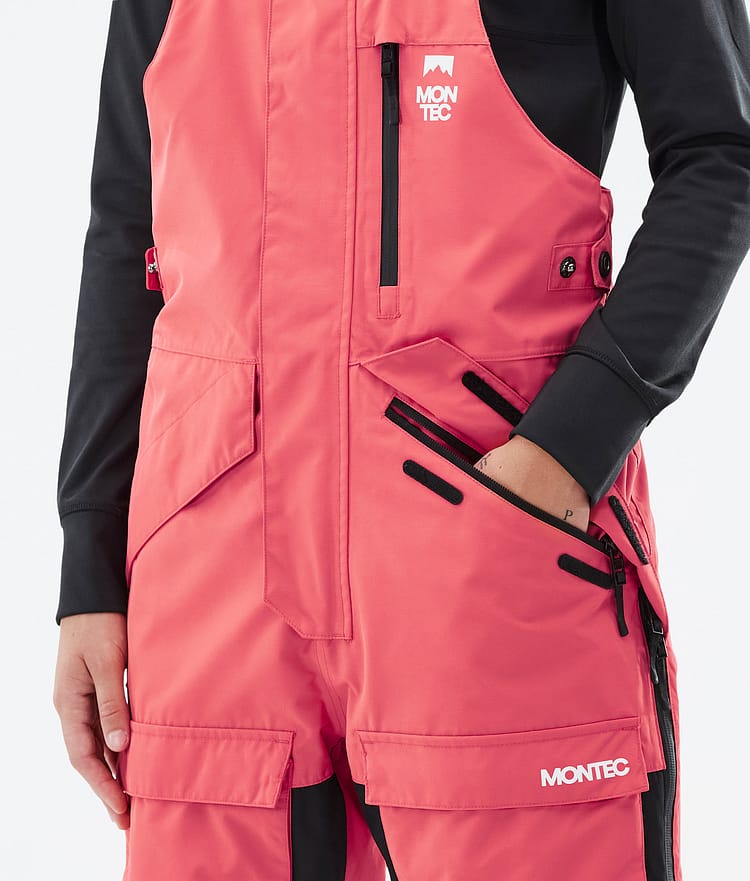 Montec Fawk W Spodnie Snowboardowe Kobiety Coral/Black, Zdjęcie 4 z 6