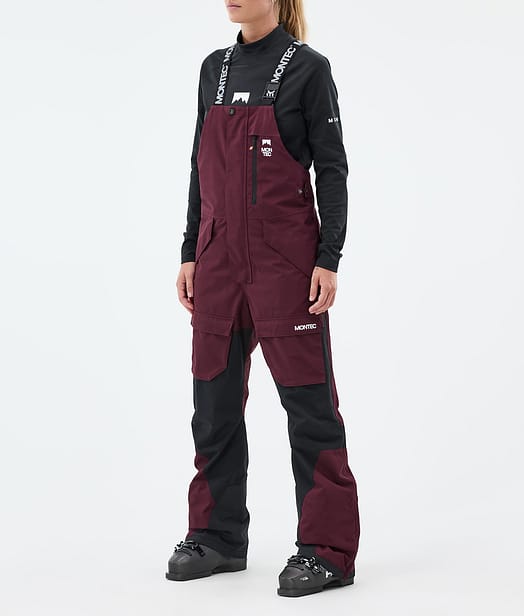 Montec Fawk W Spodnie Narciarskie Kobiety Burgundy/Black