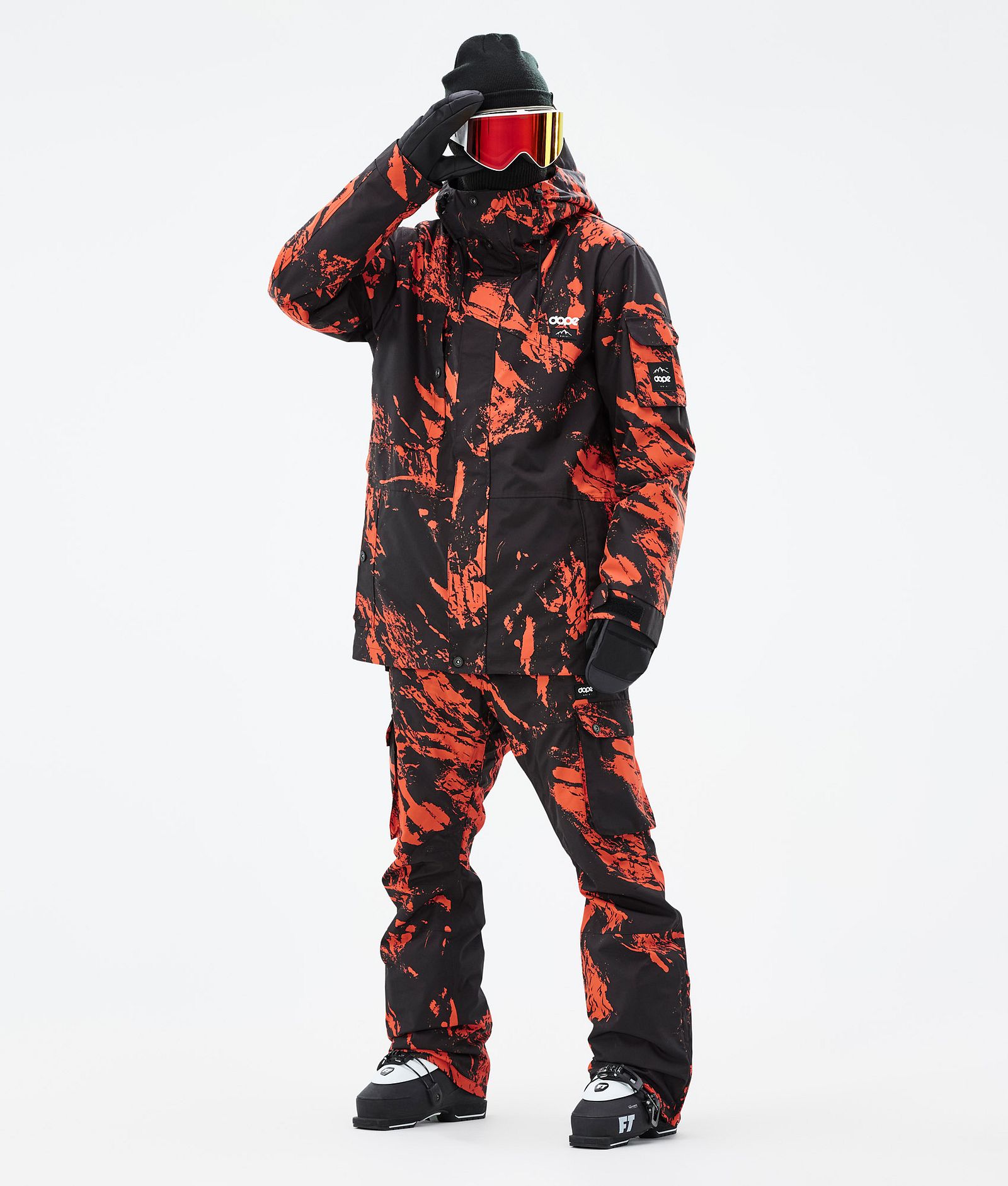 Dope Adept Ski Jacket Men Paint Orange, Image 3 of 10