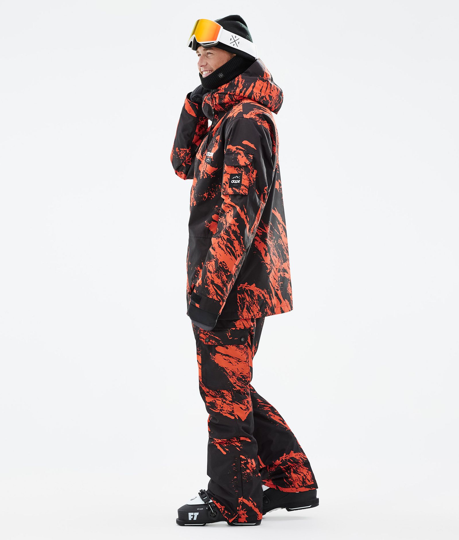 Dope Adept Veste de Ski Homme Paint Orange, Image 4 sur 10