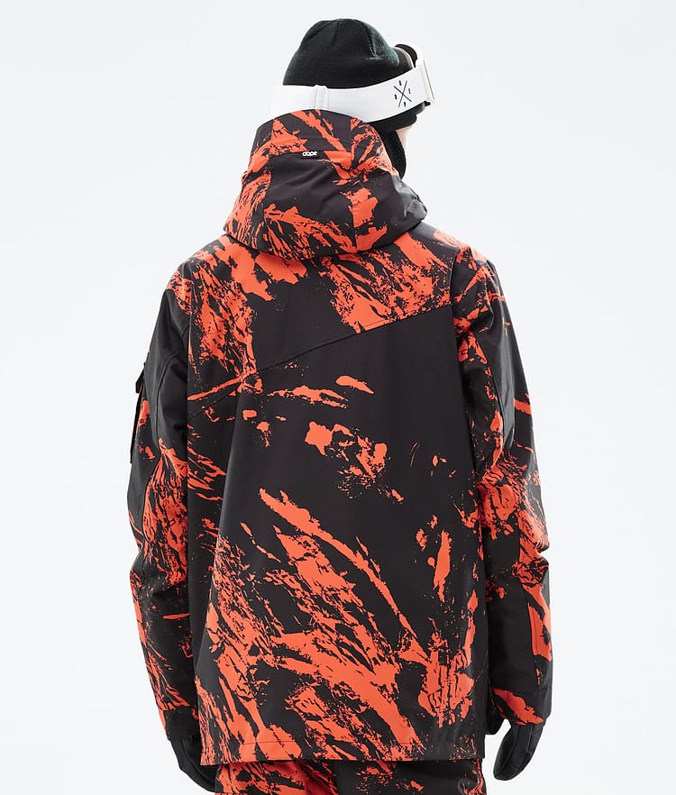 Dope Adept Ski Jacket Men Paint Orange, Image 7 of 10