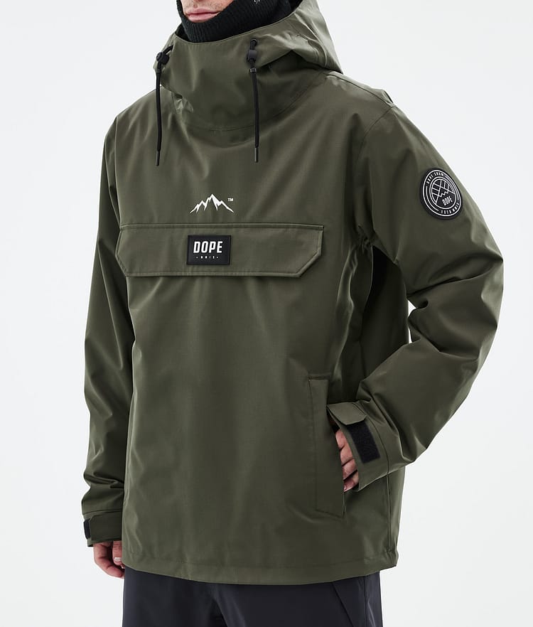 Dope Blizzard Ski Jacket Men Olive Green, Image 7 of 8