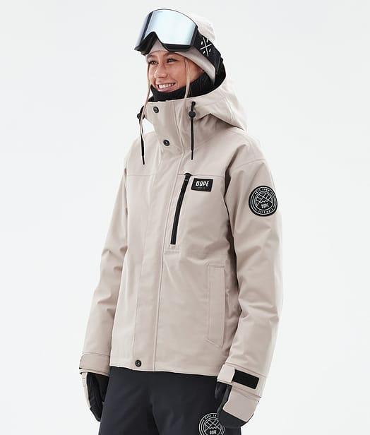 Dope Blizzard W Full Zip Kurtka Narciarska Kobiety Sand