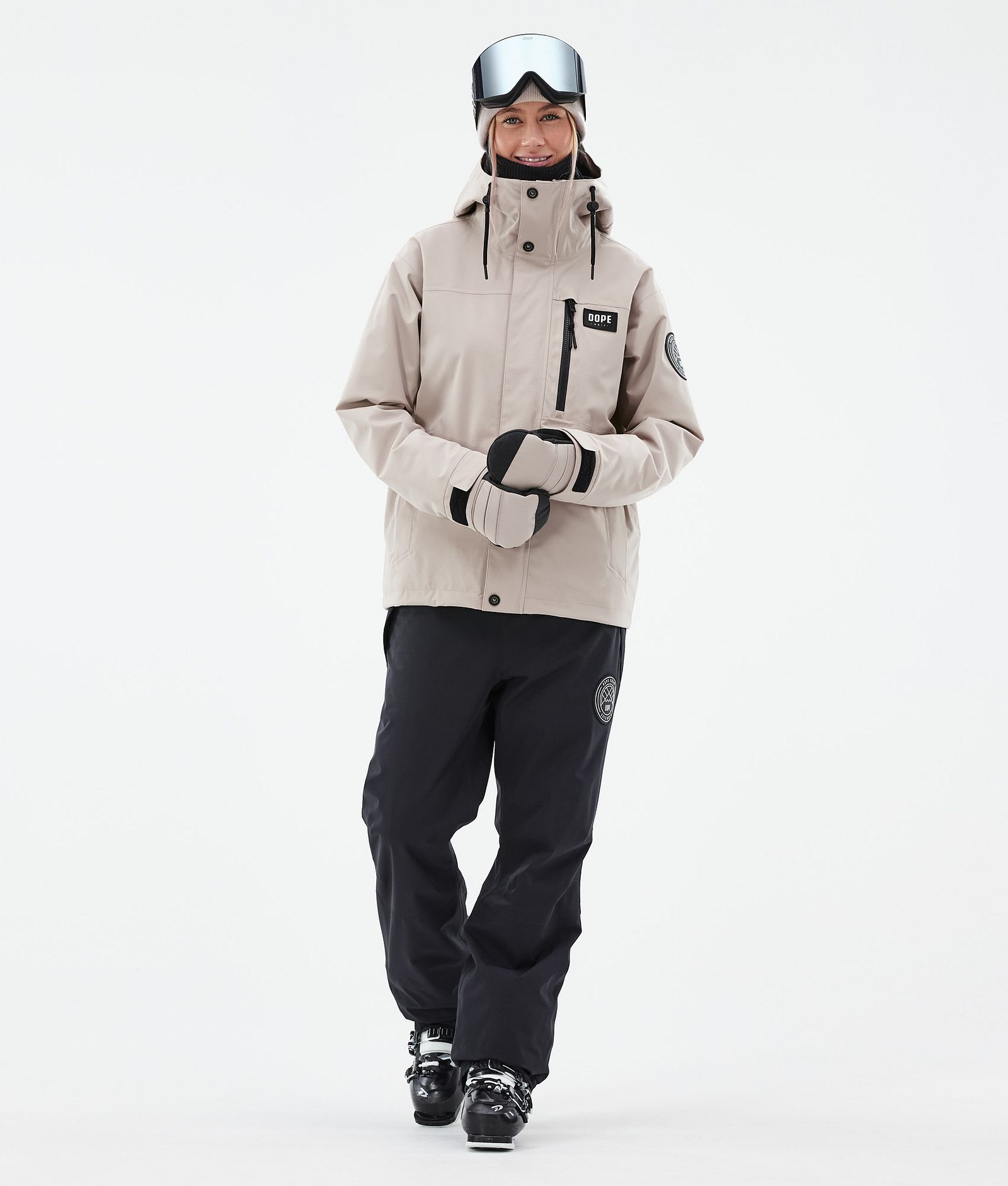 Dope Blizzard W Full Zip Giacca Sci Donna Sand, Immagine 3 di 10