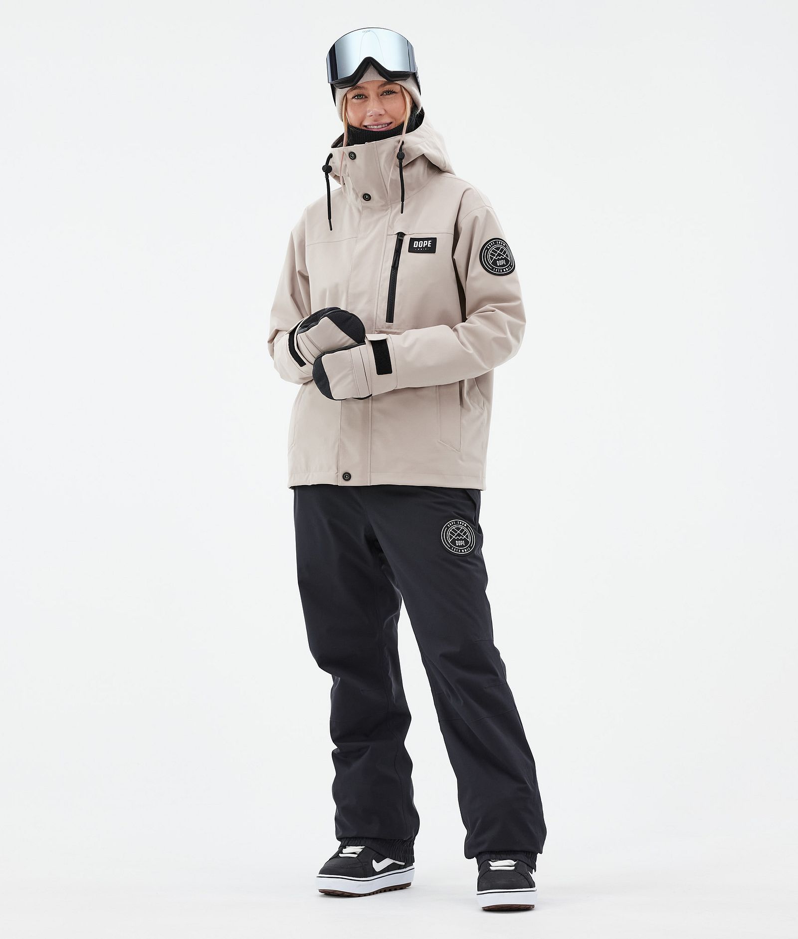 Dope Blizzard W Full Zip Giacca Snowboard Donna Sand Renewed, Immagine 3 di 10