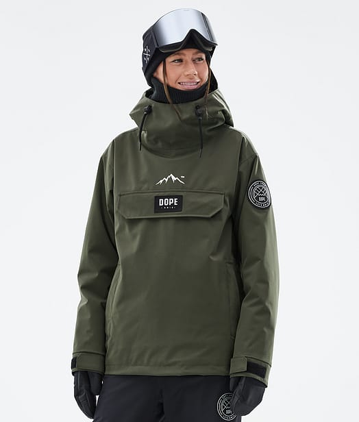 Dope Blizzard W Ski Jacket Women Olive Green