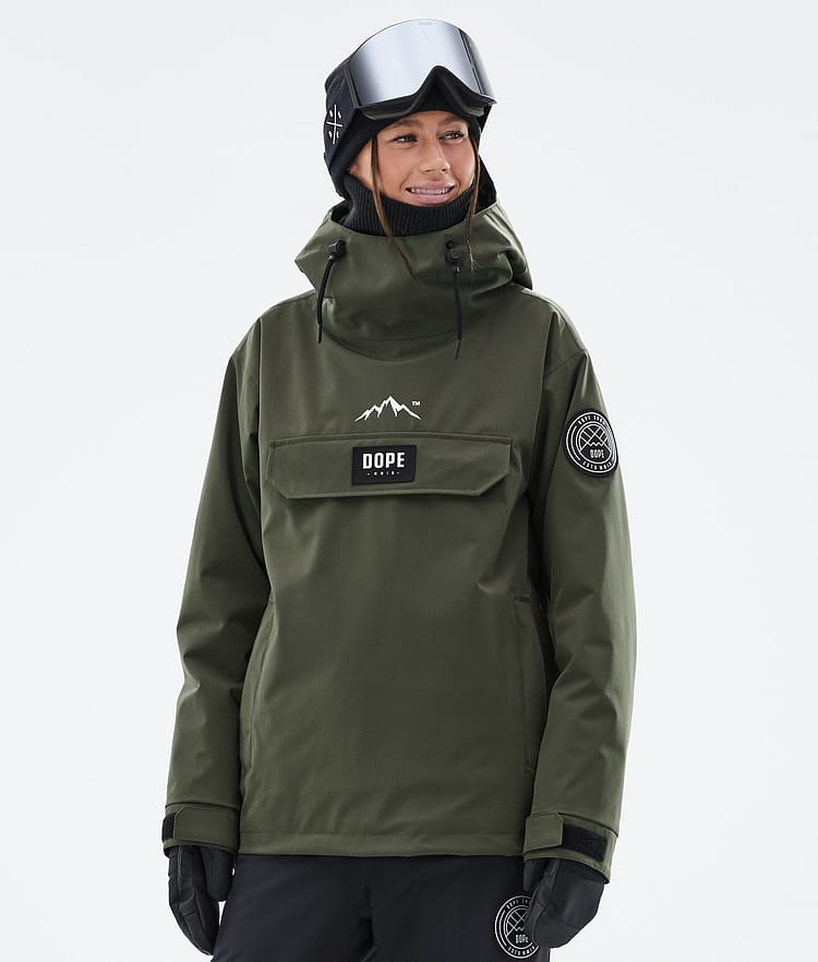 Dope Blizzard W Ski jas Dames Olive Green, Afbeelding 1 van 8