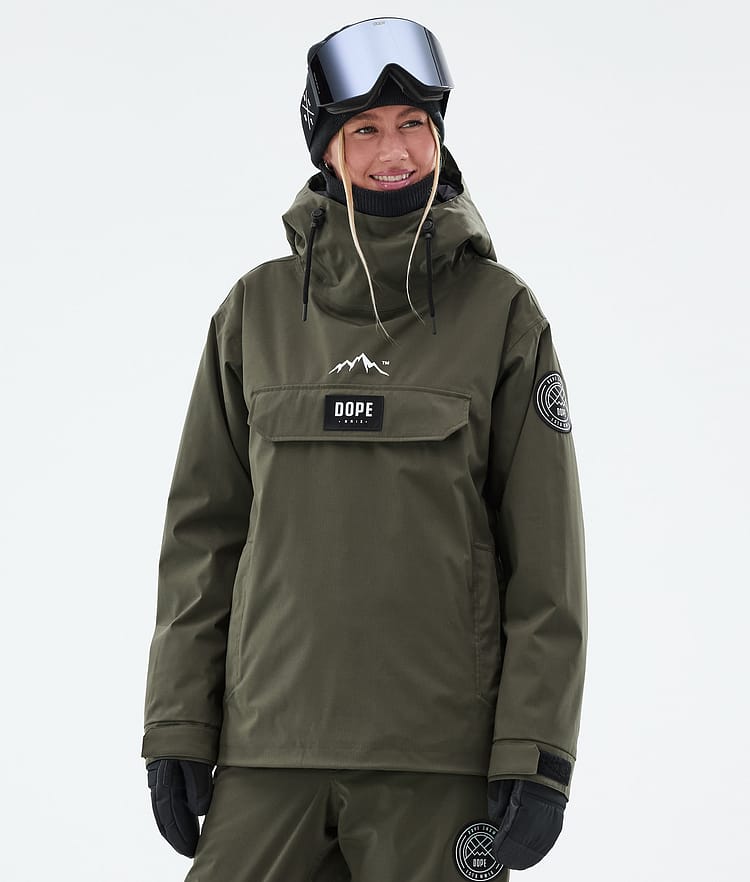 Dope Blizzard W Skijacke Damen Olive Green, Bild 1 von 8