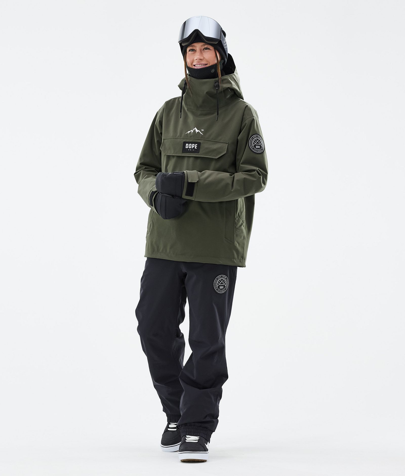 Dope Blizzard W Snowboardjakke Dame Olive Green, Billede 2 af 8