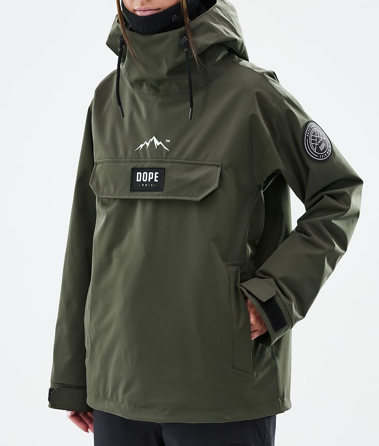 Dope Blizzard W Ski Jacket Women Olive Green, Image 7 of 8