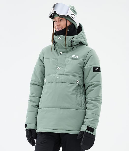 Dope Puffer W Ski Jacket Women Faded Green