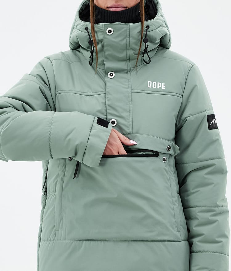 Dope Puffer W Veste de Ski Femme Faded Green, Image 8 sur 8