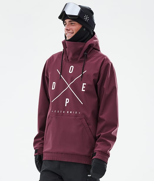 Dope Yeti Kurtka Snowboardowa Mężczyźni 2X-Up Burgundy