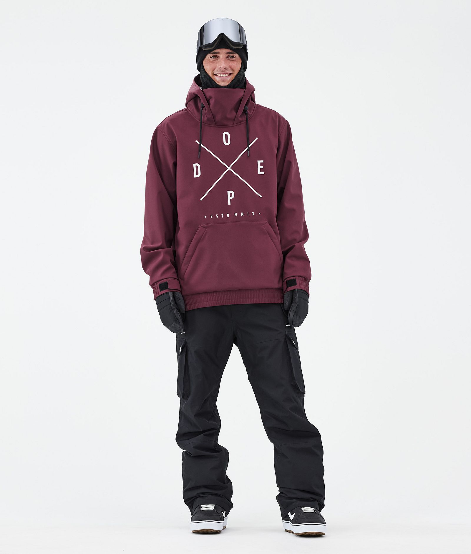 Dope Yeti Snowboard Jacket Men 2X-Up Burgundy, Image 2 of 7