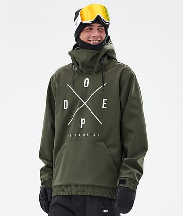 Dope Yeti Snowboard Jacket Men 2X-Up Olive Green