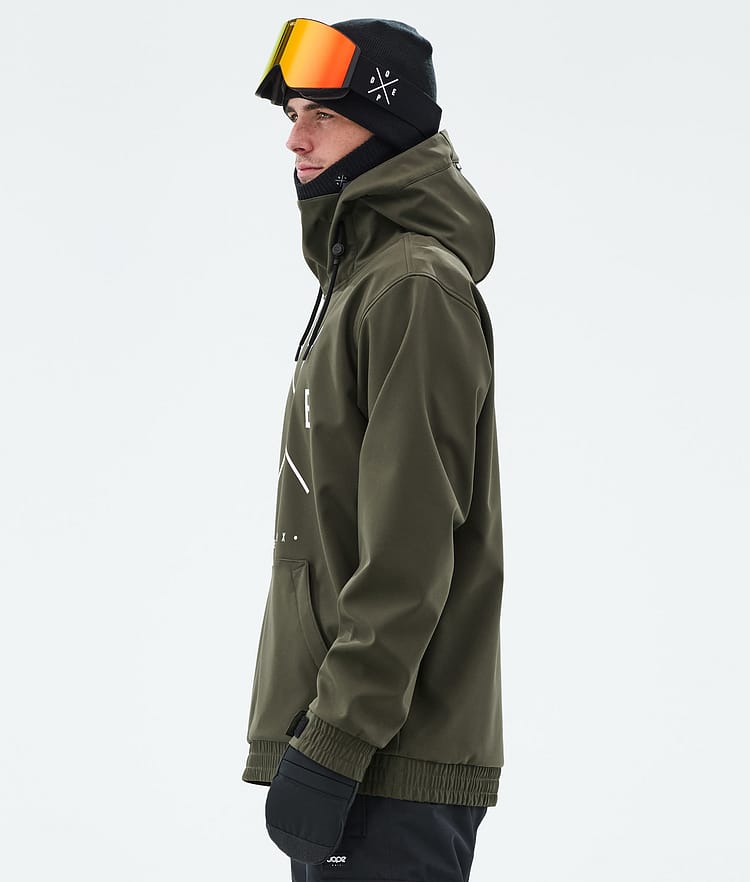 Dope Yeti Snowboard Jacket Men 2X-Up Olive Green, Image 5 of 7