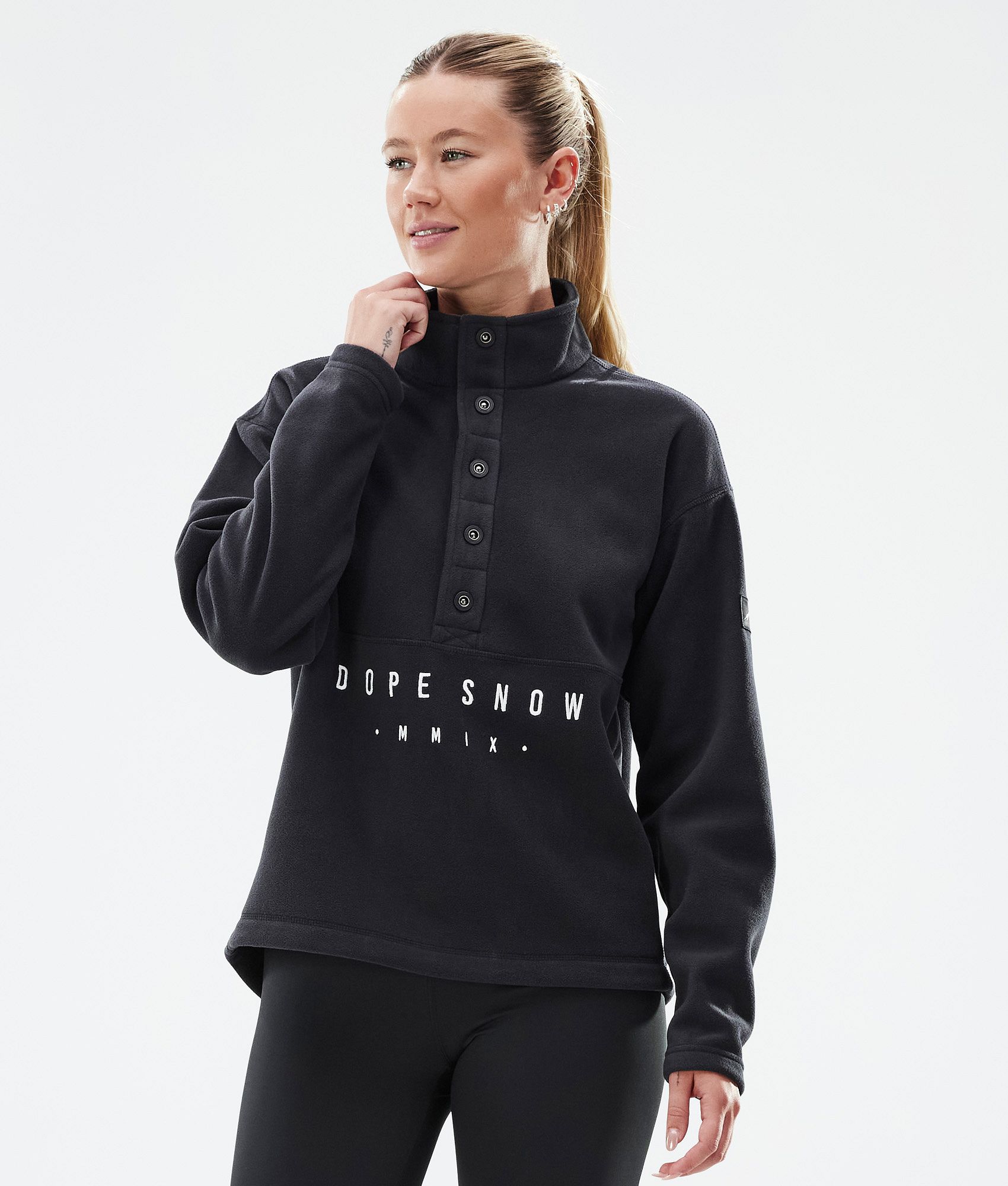 Black fleece sweater online women's