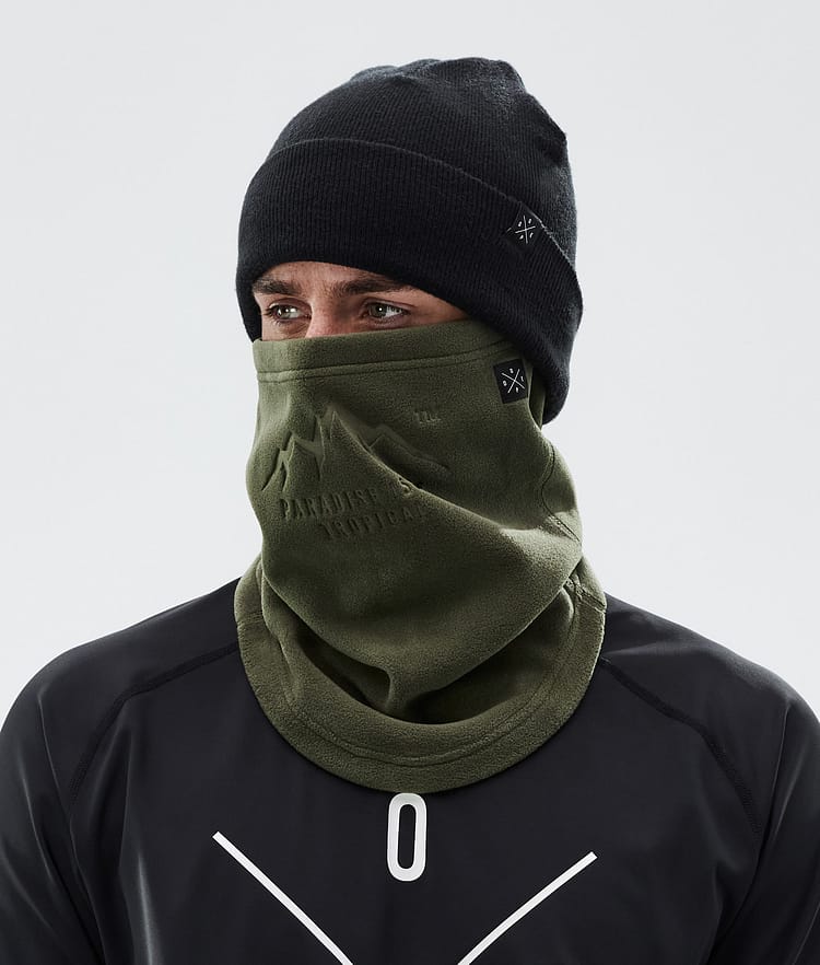 Dope Cozy Tube Facemask Olive Green, Image 3 of 4