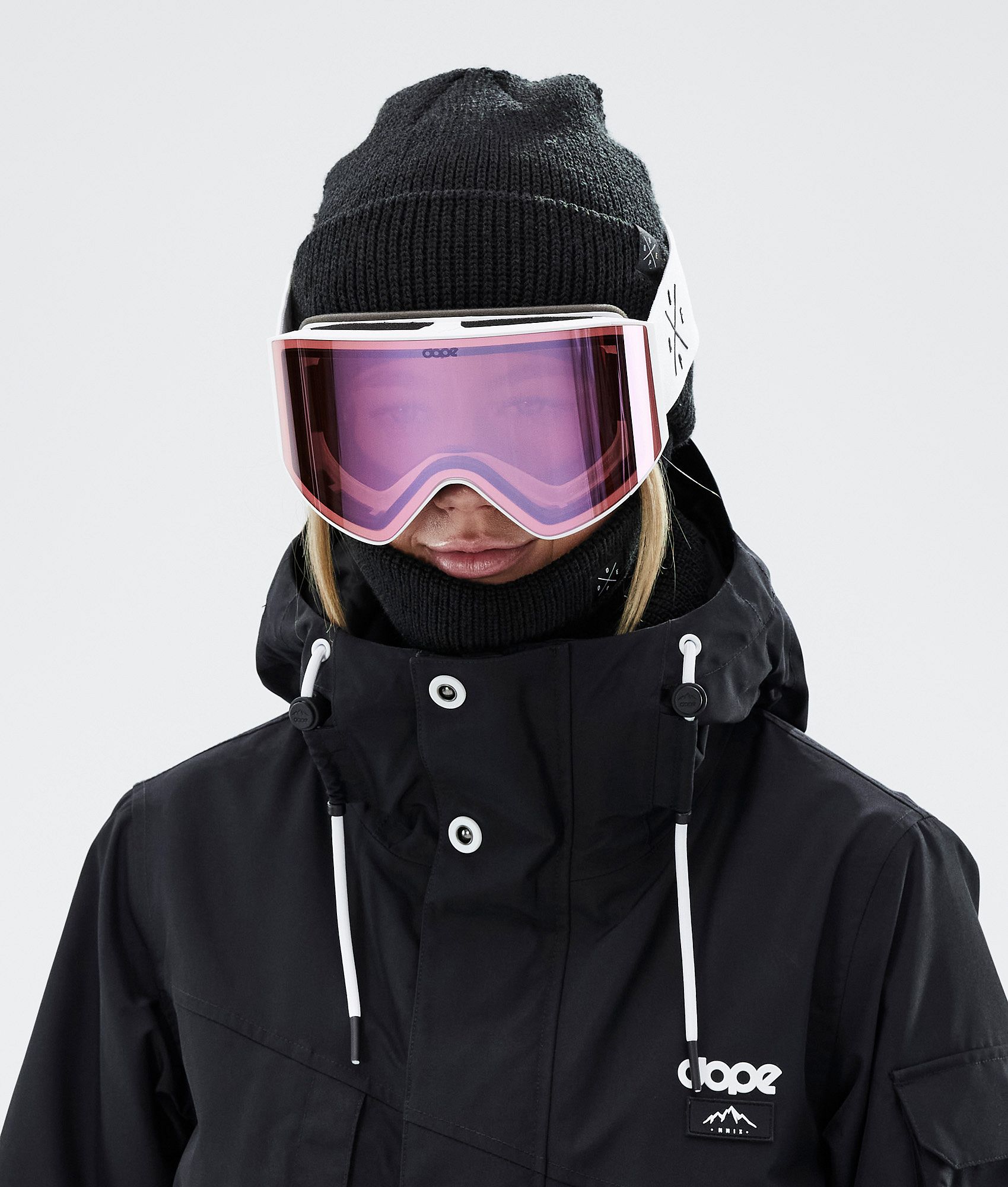 Dope Sight 2023 Ski Goggles White W/White Pink Mirror | Ridestore.com