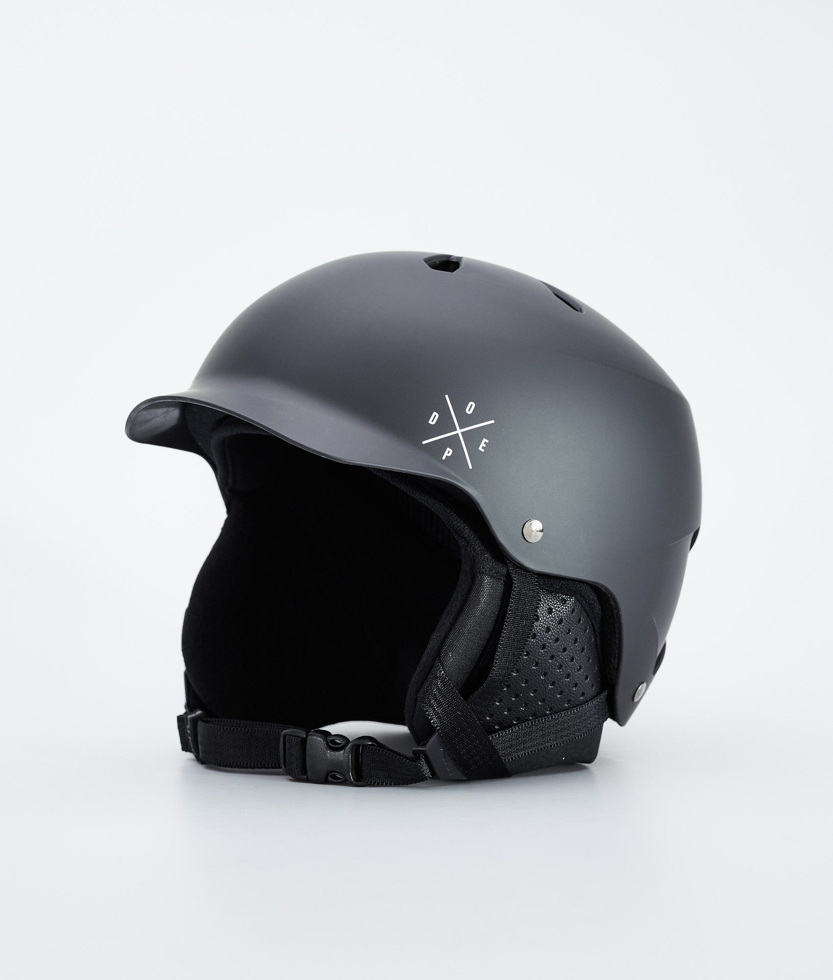 matte black ski helmet