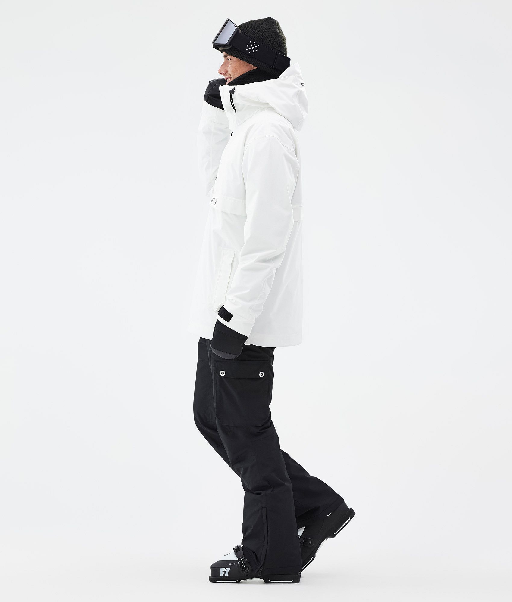 Black white outlet ski jacket