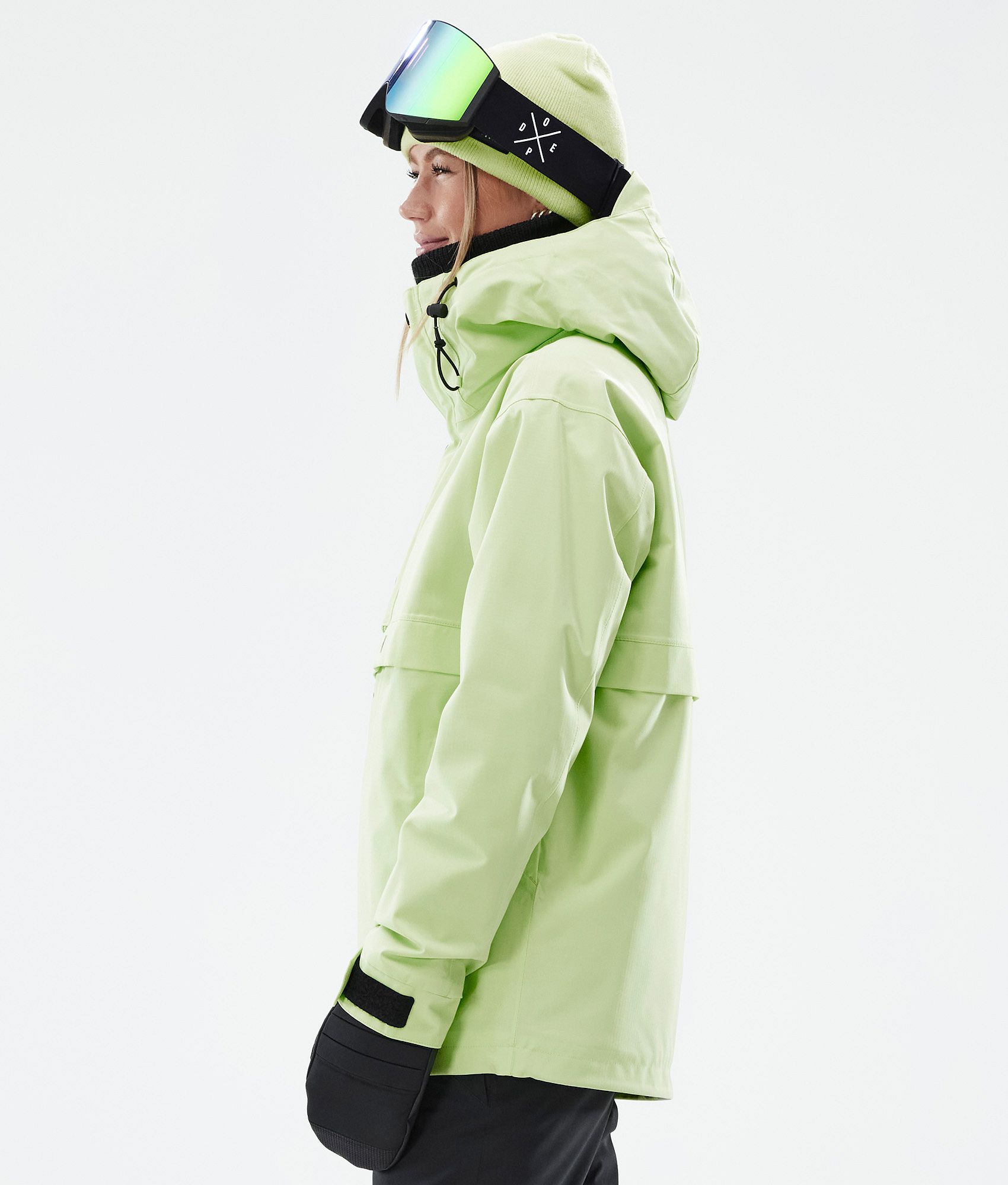 Lime green store snowboard jacket