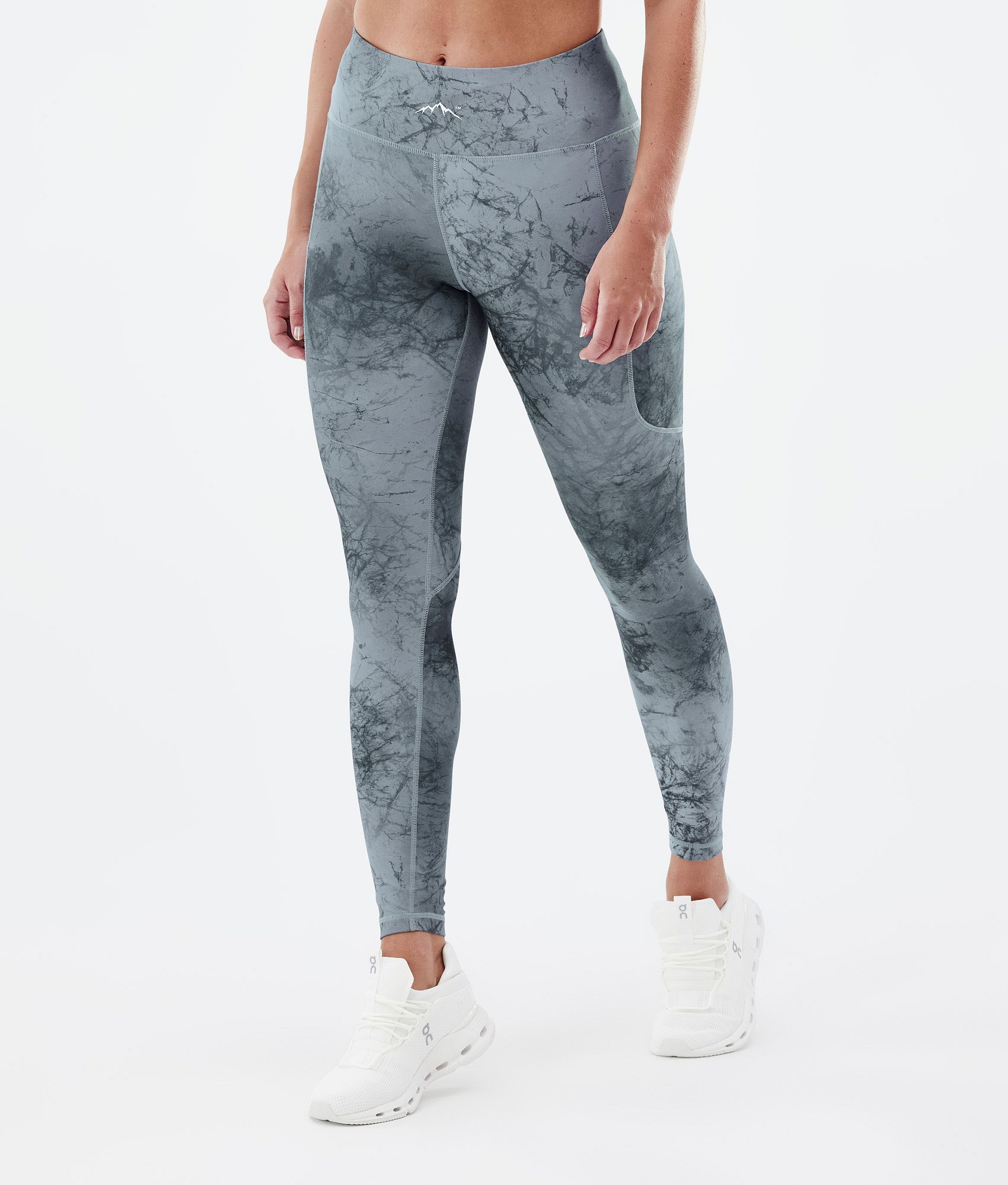 Nike training power leggings in blue tulle on sale mesh