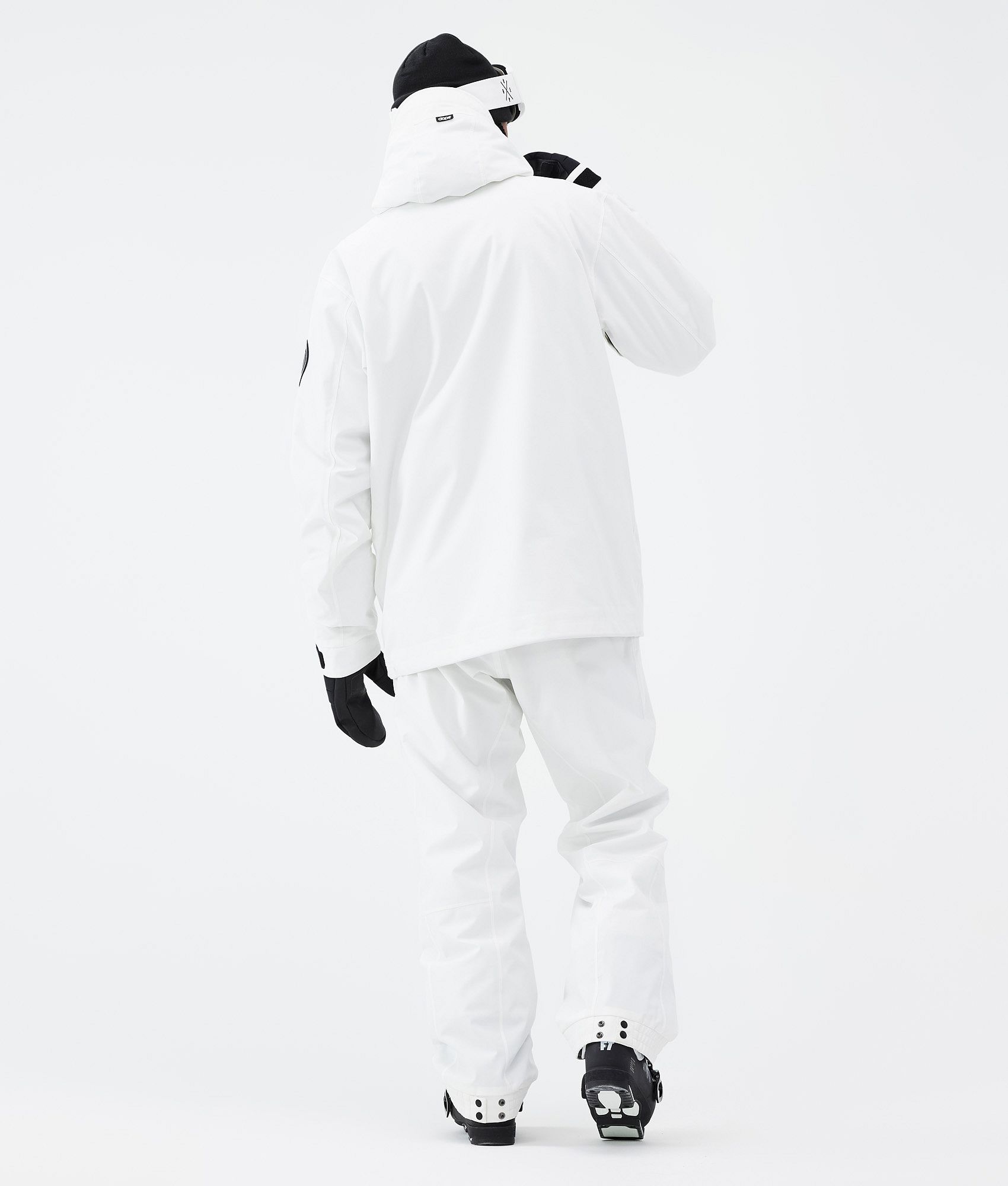 All white 2024 snowboard outfit