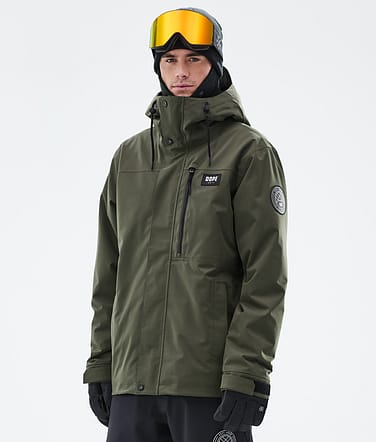 Dope Blizzard Full Zip Snowboardjacke Herren Olive Green Renewed