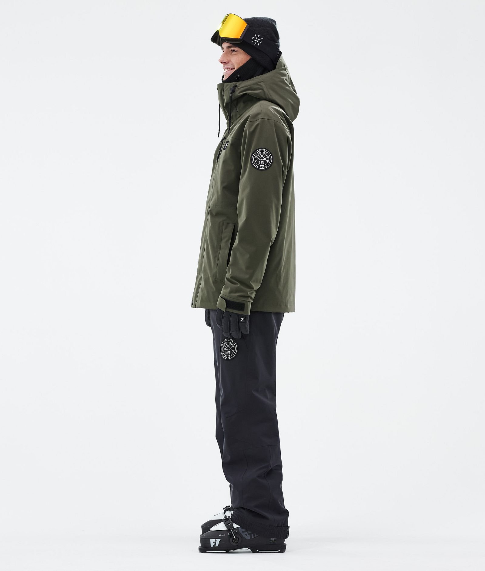 Dope Blizzard Full Zip Ski Jacket Men Olive Green, Image 3 of 9