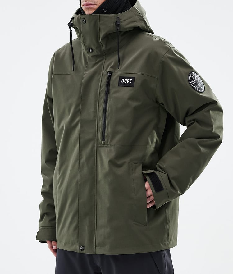 Dope Blizzard Full Zip Snowboard Jacket Men Olive Green, Image 7 of 9