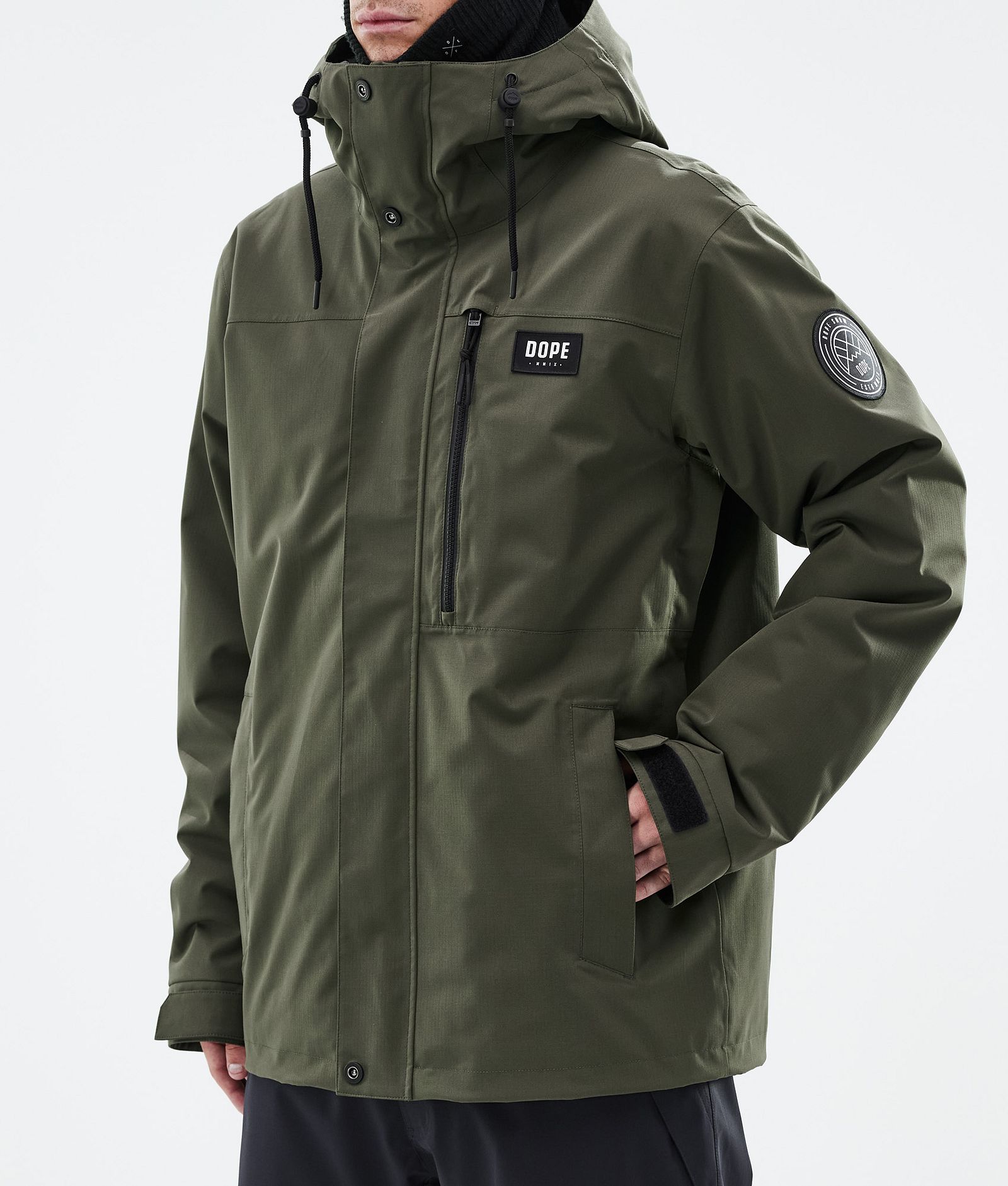 Dope Blizzard Full Zip Ski Jacket Men Olive Green, Image 7 of 9