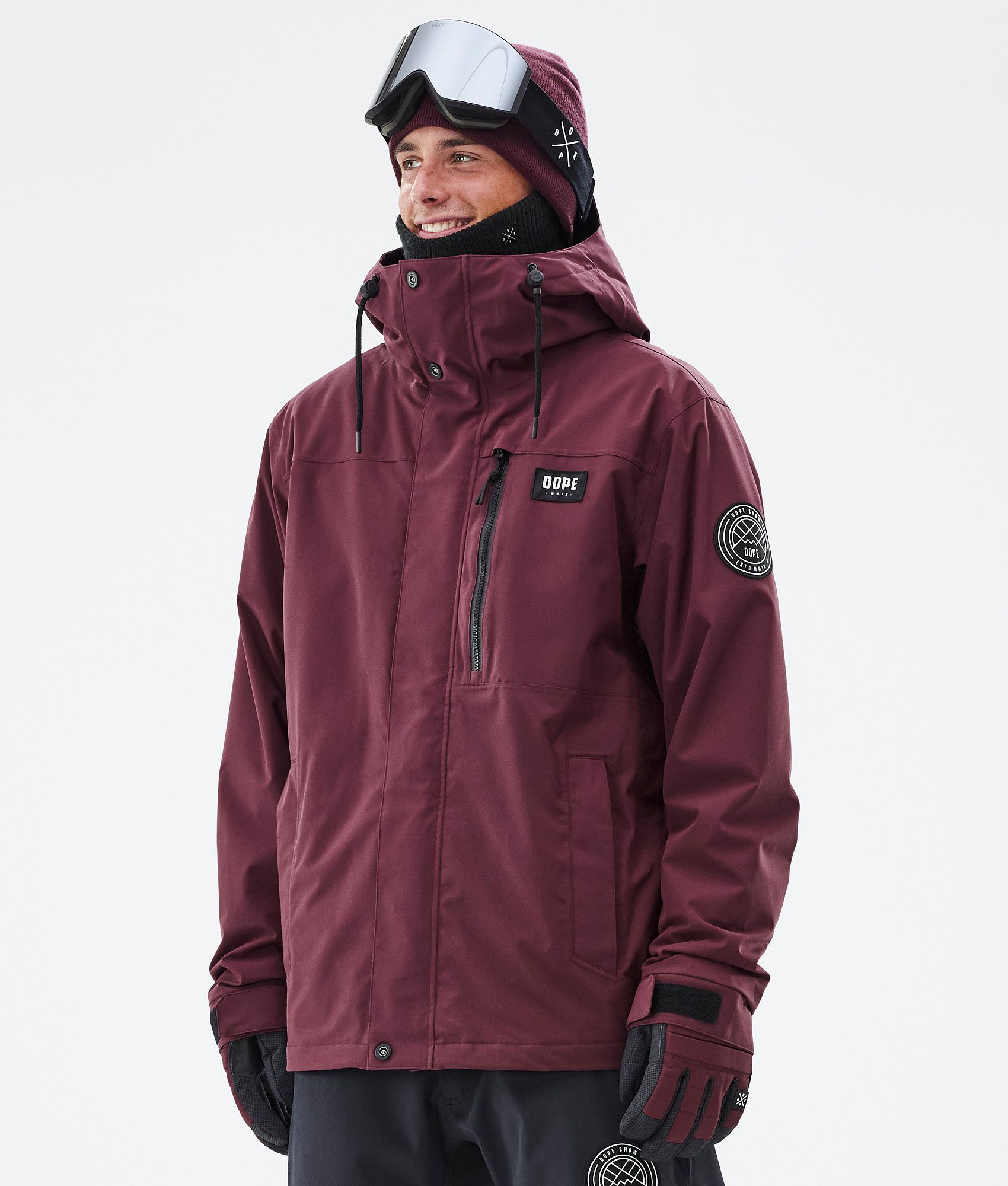 Burgundy ski outlet jacket