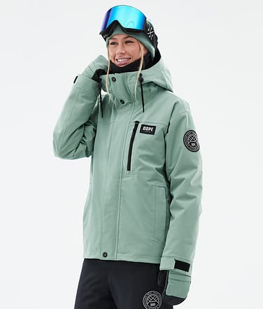 Dope Blizzard W Full Zip Snowboardjacke Faded Green