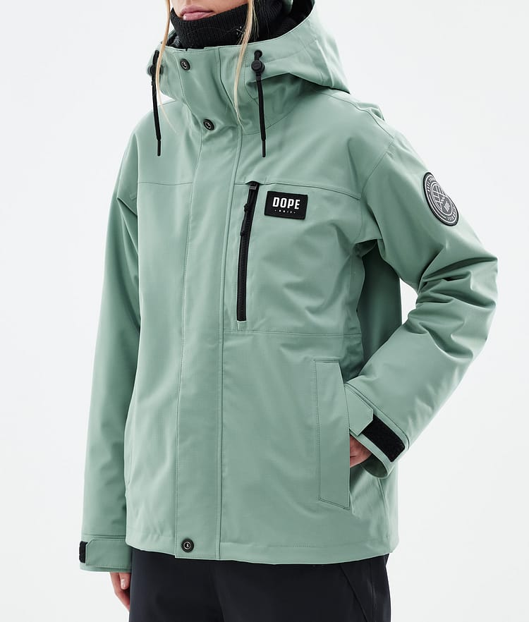 Dope Blizzard W Full Zip 24 Veste de Ski Femme Faded Green, Image 8 sur 10