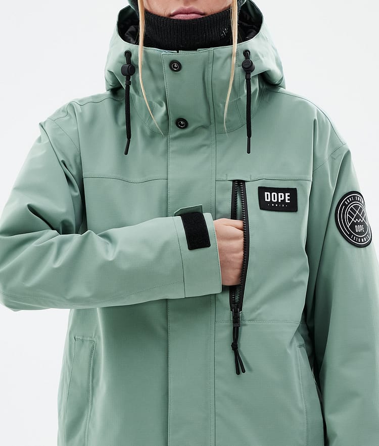 Dope Blizzard W Full Zip 24 Snowboardjacke Damen Faded Green, Bild 9 von 10