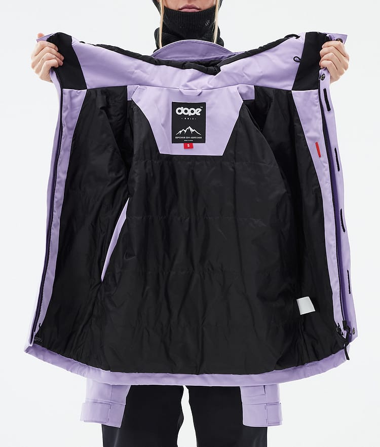 Dope Blizzard W Full Zip Kurtka Snowboardowa Kobiety Faded Violet, Zdjęcie 10 z 10