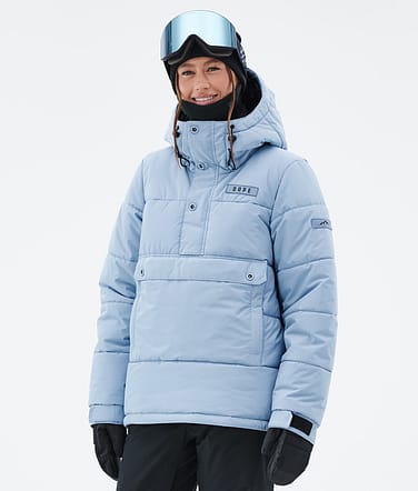 Dope Puffer W Snowboard Jacket Women Light Blue Renewed