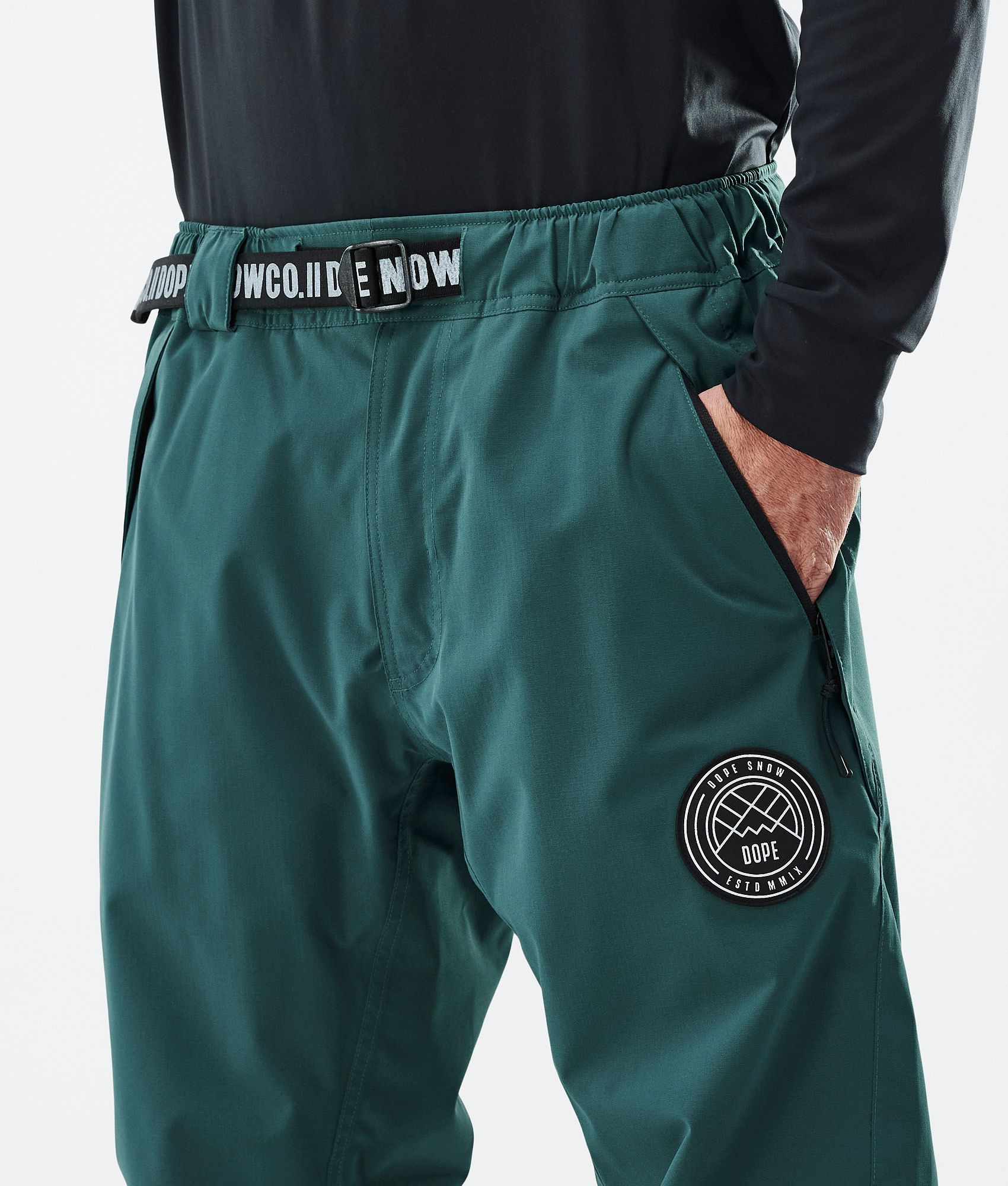 Mens elastic sale waist snow pants