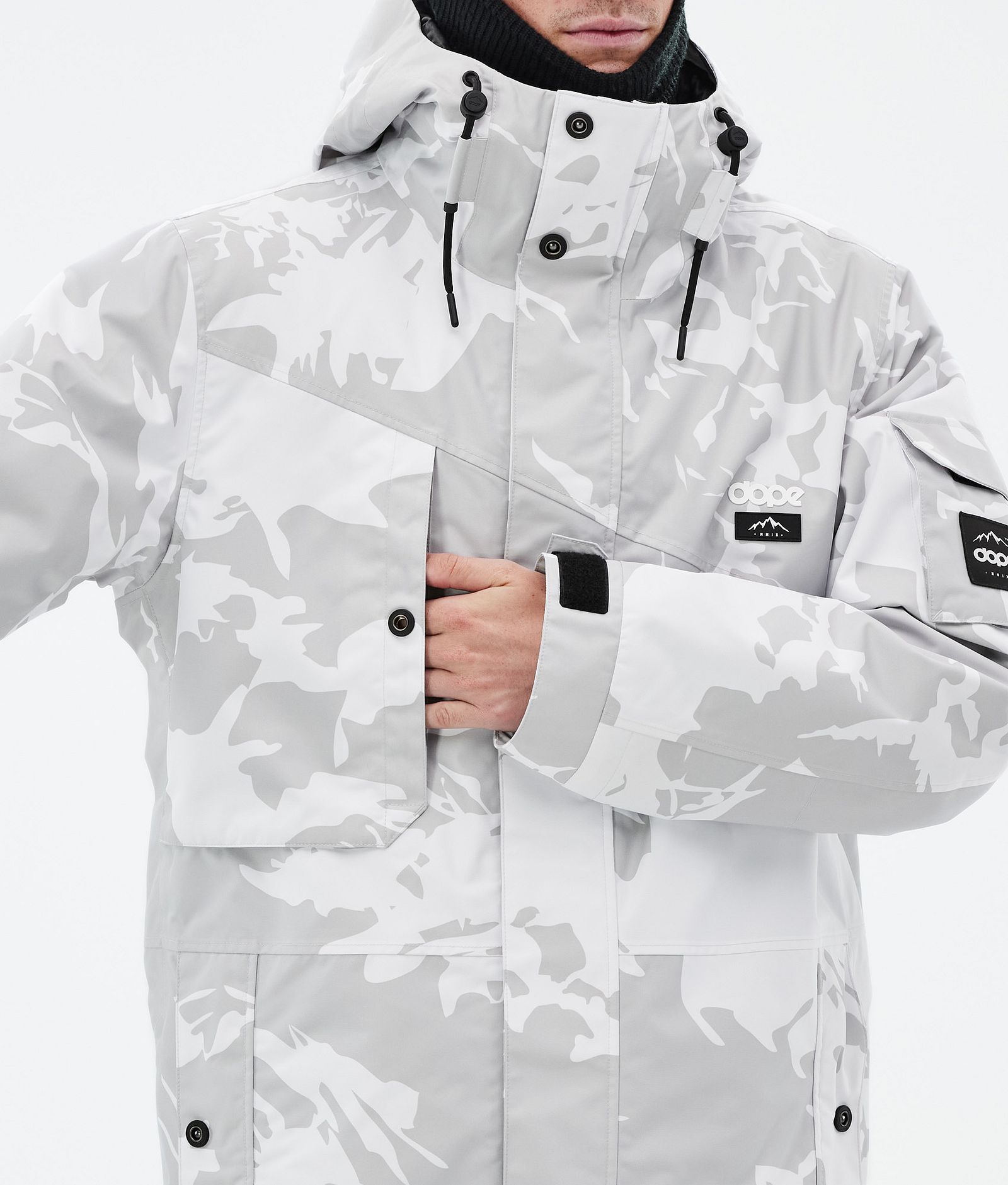 Dope Adept Snowboard Jacket Men Grey Camo, Image 8 of 9