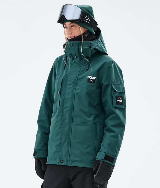 Dope Adept W Veste de Ski Femme Bottle Green