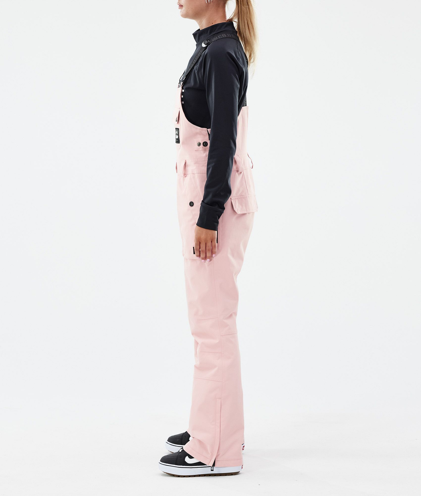 Pink bib snow store pants