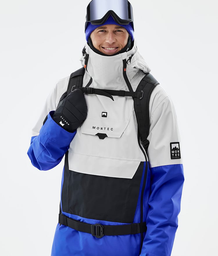 Montec Doom Ski jas Heren Light Grey/Black/Cobalt Blue, Afbeelding 2 van 11
