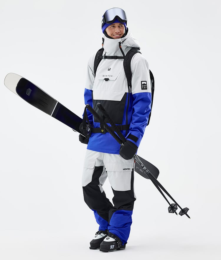 Montec Doom Ski jas Heren Light Grey/Black/Cobalt Blue, Afbeelding 3 van 11