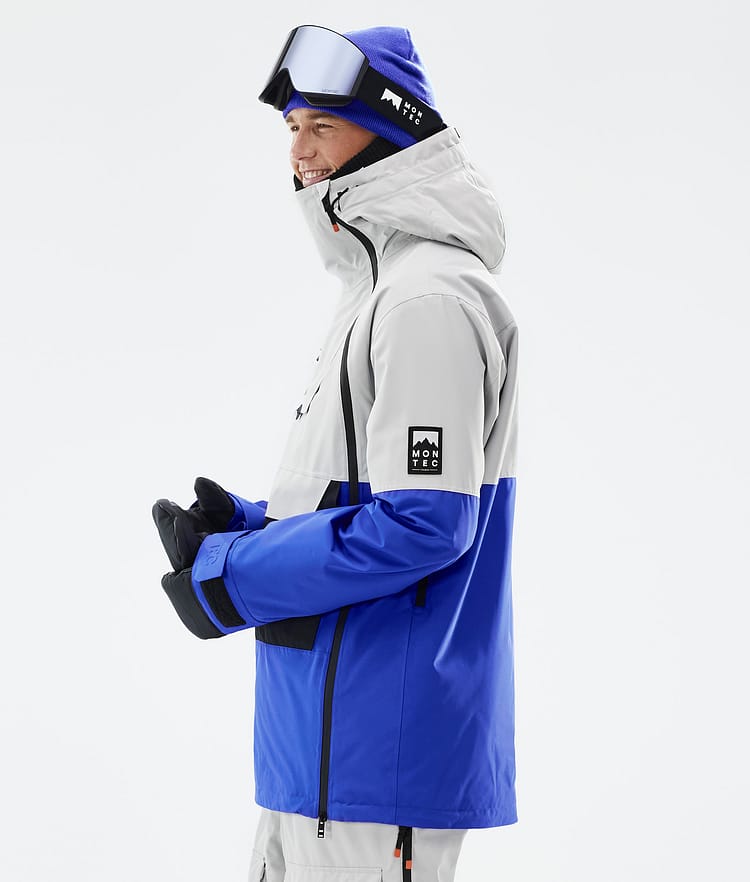 Montec Doom Ski jas Heren Light Grey/Black/Cobalt Blue, Afbeelding 6 van 11