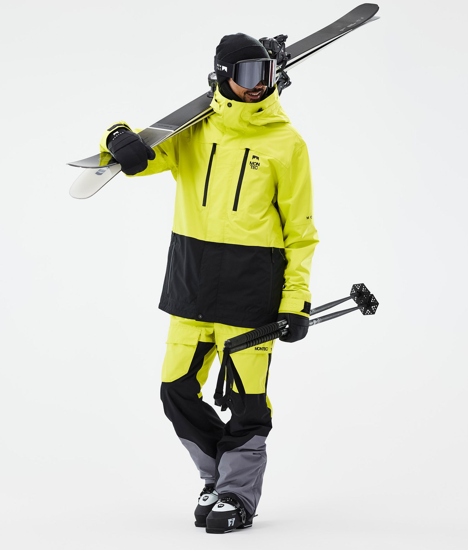 Montec Fawk Veste de Ski Homme Bright Yellow/Black, Image 3 sur 10