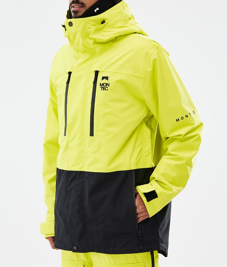 Montec Fawk Veste Snowboard Homme Bright Yellow/Black, Image 8 sur 10