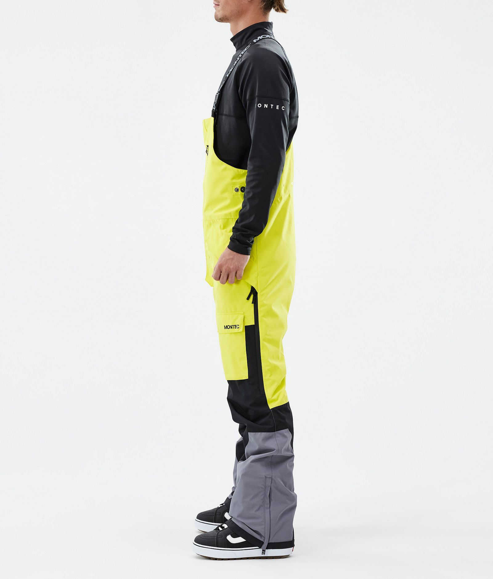 Montec Fawk Pantalon de Snowboard Homme Bright Yellow/Black/Light Pearl, Image 3 sur 7