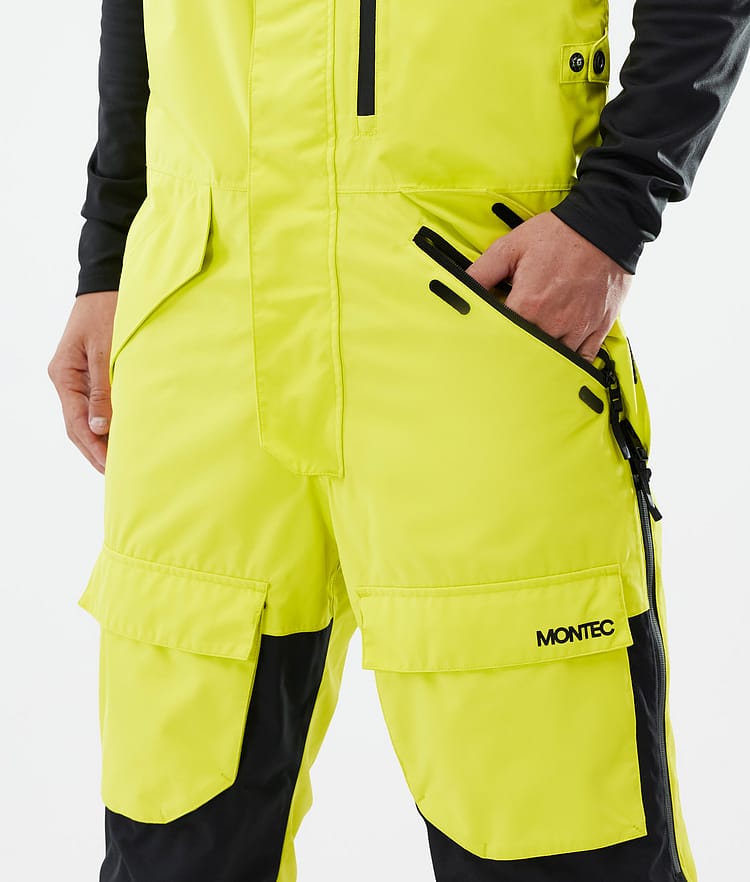 Montec Fawk Pantaloni Snowboard Uomo Bright Yellow/Black/Light Pearl, Immagine 5 di 7