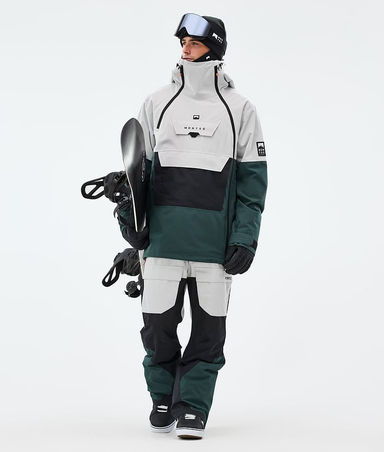 Montec Fawk Pantaloni Snowboard Uomo Light Grey/Black/Dark Atlantic, Immagine 3 di 8